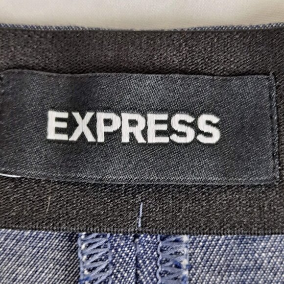 Express Size Small Blue Ankle High Rise Pant Elastic Waistband Pockets NWOT - Picture 6 of 10